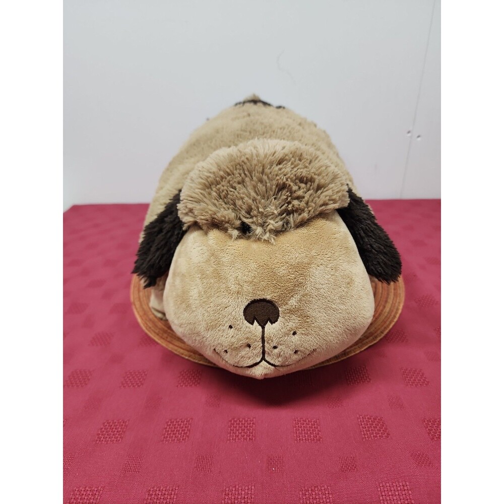 Pillow Pets 2010 Signature Snuggly Puppy 18 Inch Brown/Tan Super Soft Retired